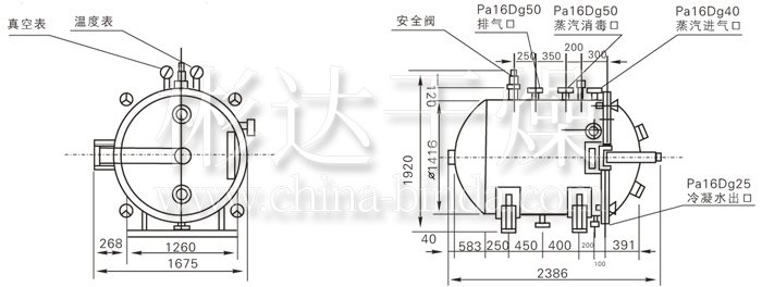 圓形靜態真空干燥機結構示意圖